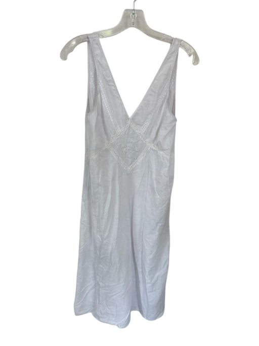 Zara Home Size M White Deep V Sleeveless Embroidered Maxi Dress White / M