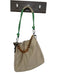 Rotunda Tan & Green Nylon Rope Strap Magnetic Close Chain Detail Tote Bag Tan & Green / M