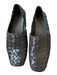 Mango Shoe Size 36 Black Leather Basket Weave Square Toe Flats Black / 36