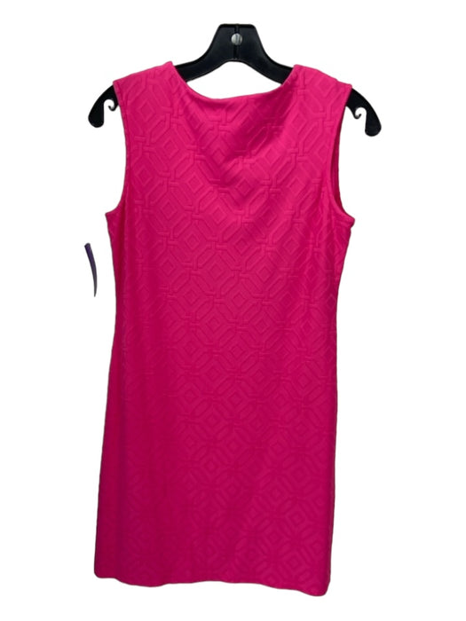 Jude Connally Size XS Fuschia Nylon & Spandex Sleeveless V Slit Shift Dress Fuschia / XS