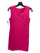 Jude Connally Size XS Fuschia Nylon & Spandex Sleeveless V Slit Shift Dress Fuschia / XS