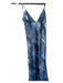 Zara Size S Blue Spaghetti Strap Denim Print Open Back Maxi Dress Blue / S