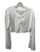 Commense Size S White Polyester Button Front Long Sleeve Wrap Skirt Skirt Set White / S