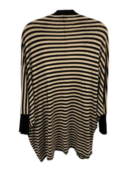 Splendid Size M/L Black & Cream Viscose Blend stripped Long Sleeve Pockets Top Black & Cream / M/L