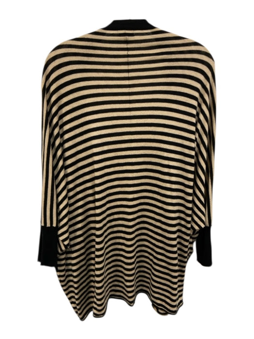 Splendid Size M/L Black & Cream Viscose Blend stripped Long Sleeve Pockets Top Black & Cream / M/L