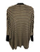 Splendid Size M/L Black & Cream Viscose Blend stripped Long Sleeve Pockets Top Black & Cream / M/L