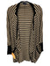 Splendid Size M/L Black & Cream Viscose Blend stripped Long Sleeve Pockets Top Black & Cream / M/L