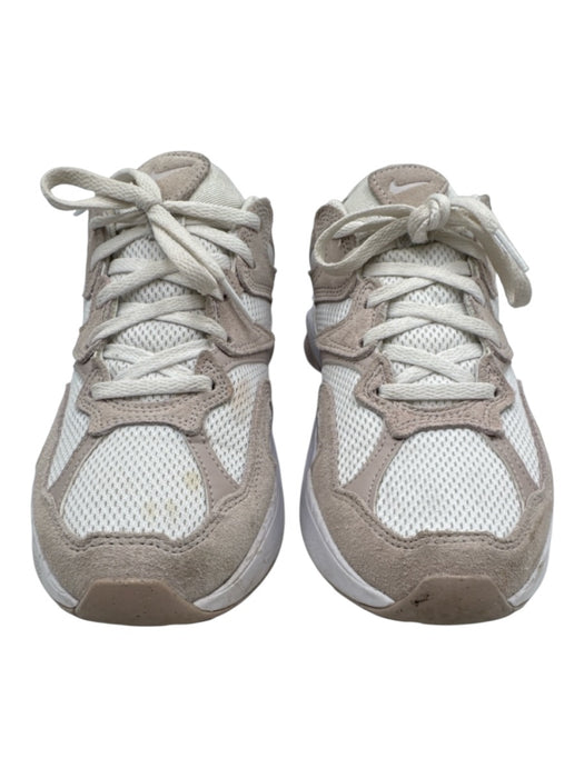 Nike Shoe Size 8.5 White & Gray Leather & Synthetic Low Top Lace Up Sneakers White & Gray / 8.5