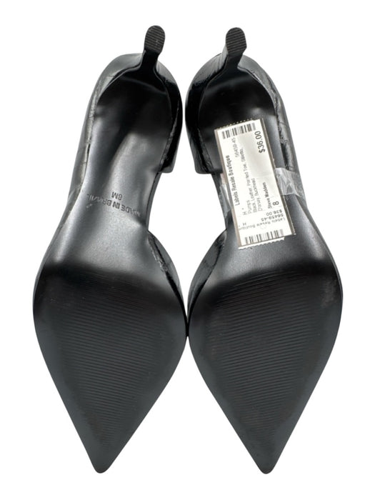 Steve Madden Shoe Size 8 Black Leather Pointed Toe Stiletto D'orsay Pumps Black / 8
