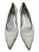 Stuart Weitzman Shoe Size 7.5 White Satin Pointed Toe Kitten Heel Shoes White / 7.5