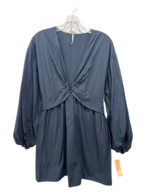 Free People Size S Black Cotton Side Pockets Dress Black / S