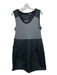 Theory Size 12 Black & Gray Polyester Blend Sleeveless Scoop Neck Dress Black & Gray / 12