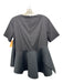 COS Size 38 Black Cotton Blend Short Sleeve Back Zip Neoprene Peplum Top Black / 38