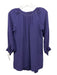 Shoshanna Size 0 Purple Silk Lined Long Sleeve Gold Buttons Top Purple / 0