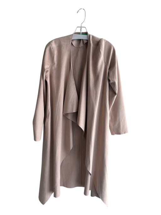 Halogen Size M Puce Polyester Blend Open Front Below the Knee pocket Coat Puce / M