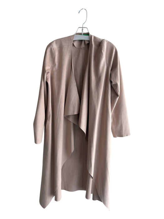 Halogen Size M Puce Polyester Blend Open Front Below the Knee pocket Coat Puce / M