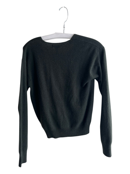 Aqua Size XS Forest Green Cashmere Deep V Neck Long Sleeve Crossover Sweater Forest Green / XS