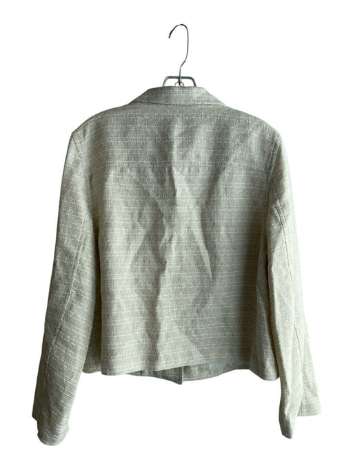 Halogen Size 16 Champagne Polyester Blend Tweed Blazer Gold Detail Skirt Set Champagne / 16