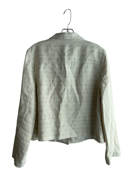 Halogen Size 16 Champagne Polyester Blend Tweed Blazer Gold Detail Skirt Set Champagne / 16