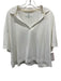 Tuckernuck Size XXL White Poly Blend V Neck Collared Short Sleeve Top White / XXL