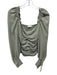 ASTR Size M Green Polyester Square Neck Long Puff Sleeve Pleated Smocked Top Green / M