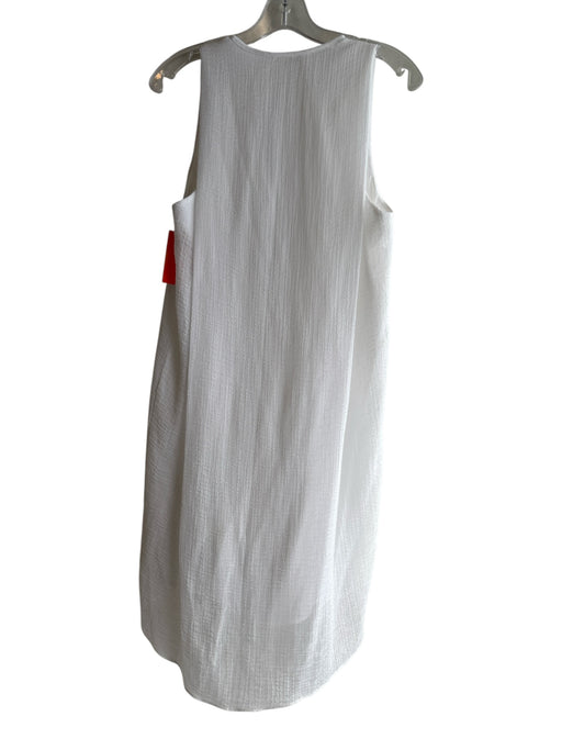 Helmut Lang Size Small White No Fabric Tag Lined Sleeveless V Neck Hi Lo Dress White / Small