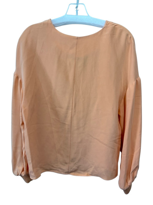 Tibi Size M Peach Pink Silk V Neck Top Peach Pink / M