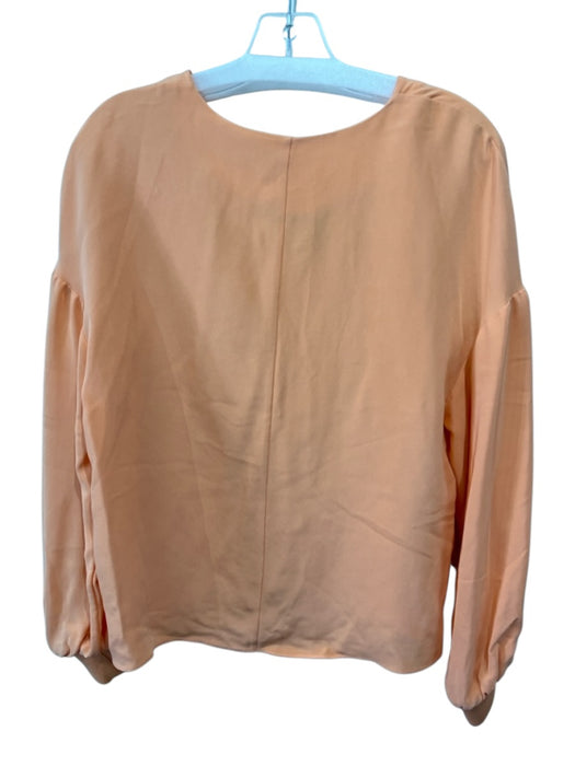 Tibi Size M Peach Pink Silk V Neck Top Peach Pink / M