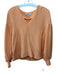 Tibi Size M Peach Pink Silk V Neck Top Peach Pink / M