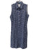 J. McLaughlin Size XS Blue & White Nylon Blend Sleeveless Pockets Dress Blue & White / XS