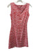 J. McLaughlin Size XS Red & White Nylon Sleeveless Boat Neck Dress Red & White / XS