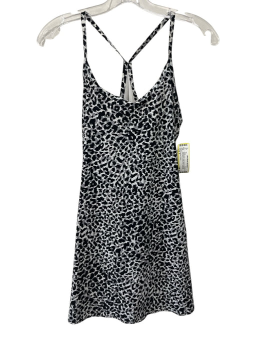 Outdoor Voices Size S Black, White, Gray Nylon & Spandex Sleeveless Dress Black, White, Gray / S
