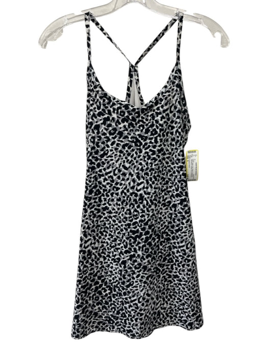 Outdoor Voices Size S Black, White, Gray Nylon & Spandex Sleeveless Dress Black, White, Gray / S