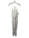 Amanda Uprichard Size S Cream Polyester Sleeveless V Neck Ruched Jumpsuit Cream / S