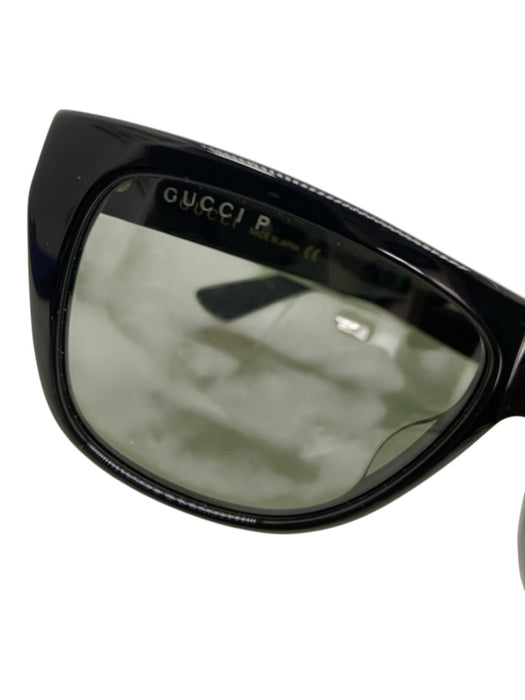 Gucci Black Acetate Square Box & Bag Inc. Sunglasses Black