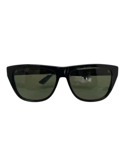 Gucci Black Acetate Square Box & Bag Inc. Sunglasses Black