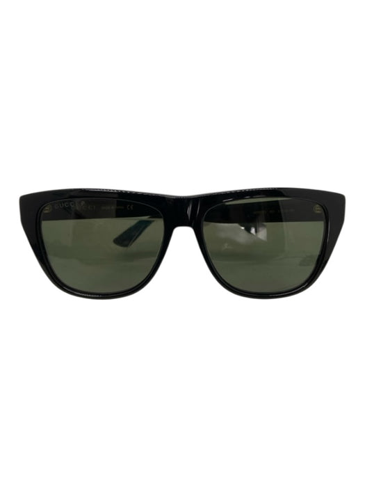 Gucci Black Acetate Square Box & Bag Inc. Sunglasses Black