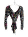 Rag & Bone Size Medium Black & Multi Viscose Blend Off Shoulder Floral Top Black & Multi / Medium