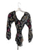 Rag & Bone Size Medium Black & Multi Viscose Blend Off Shoulder Floral Top Black & Multi / Medium