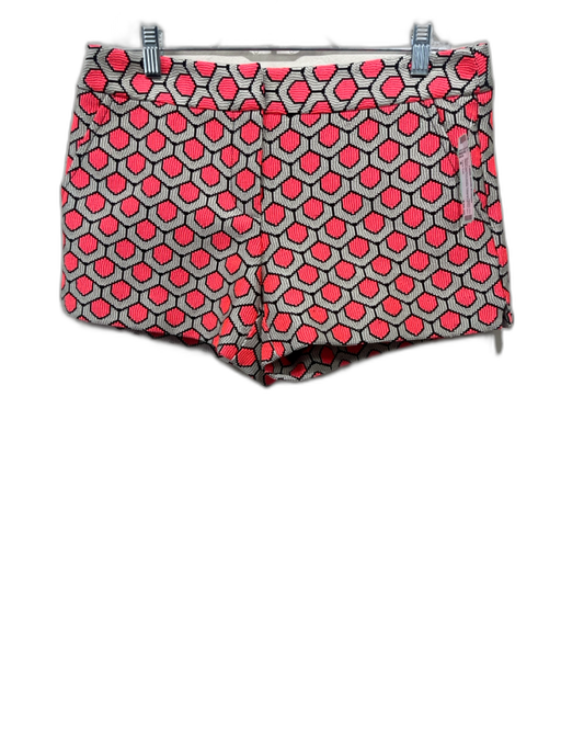 Trina Turk Size 6 Black, White & Neon Polyester Blend Geometric Pocketed Shorts Black, White & Neon / 6