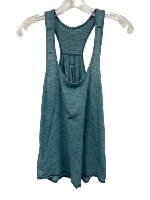 Lululemon Size Est S Teal Green No Fabric Tag T Back Back Slit Heathered Top Teal Green / Est S