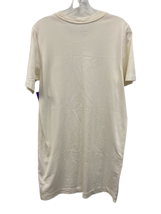 Everlane Size M Cream White Cotton Crew Neck Breast Pocket Wide Dress Cream White / M