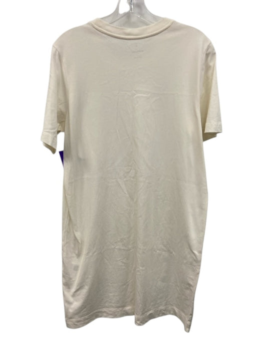 Everlane Size M Cream White Cotton Crew Neck Breast Pocket Wide Dress Cream White / M