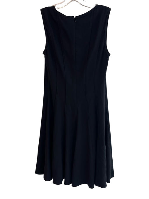 Elie Tahari Size 4 Black & White Triacetate Blend Colorblock Round Neck Dress Black & White / 4