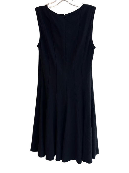 Elie Tahari Size 4 Black & White Triacetate Blend Colorblock Round Neck Dress Black & White / 4