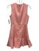 Shoshanna Size 4 Pink Polyester Sleeveless Metallic Thread Textured Dress Pink / 4