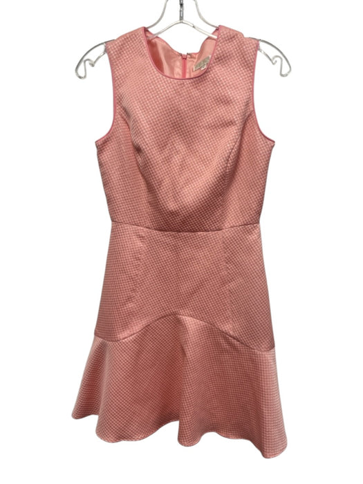 Shoshanna Size 4 Pink Polyester Sleeveless Metallic Thread Textured Dress Pink / 4
