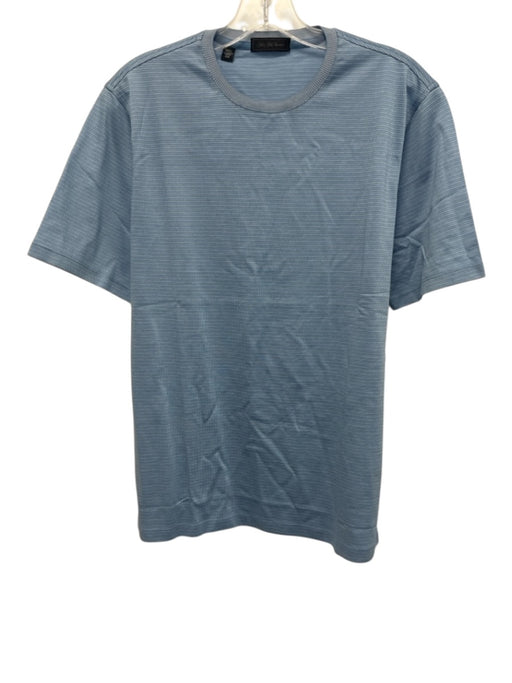 Saks Fifth Ave NWT Size M Blue Cotton Micro T shirt Crew Men's Short Sleeve Blue / M