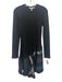 Derek Lam 10 Crosby Size 4 Black & Blue Mutli color Cotton Polyester Blend Dress Black & Blue Mutli color / 4