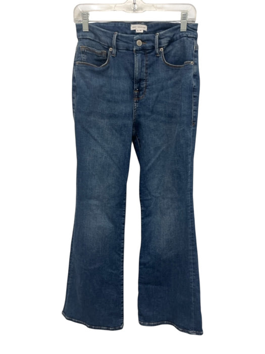 Good American Size 8/29 Dark Wash Cotton High Waist Flare Jeans Dark Wash / 8/29